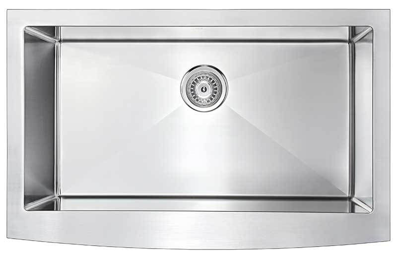 Anzzi Elysian Farmhouse 36 in. Single Bowl Kitchen Sink with Faucet in Brushed Nickel KAZ36201A-042 4