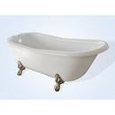 Restoria Ambassador 60-inch Slipper Acrylic Clawfoot Tub by Restoria - 7-inch Rim Drillings