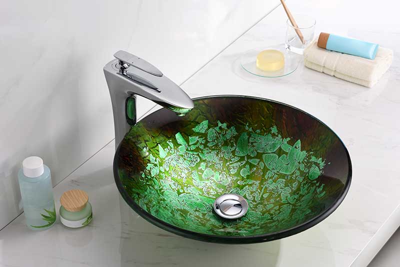 Anzzi Makata Series Vessel Sink in Emerald Burst LS-AZ8214 4