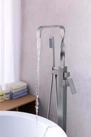 Anzzi Yosemite 2-Handle Claw Foot Tub Faucet with Hand Shower in Brushed Nickel FS-AZ0050BN 5