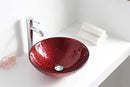 Anzzi Rhythm Series Deco-Glass Vessel Sink in Lustrous Red Finish 5