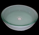 Legion Furniture Tempered Glass Vessel Bathroom Sink with Flat Rim