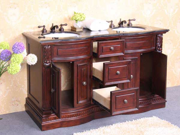 Legion Furniture 61" Double Bathroom Vanity Set 2