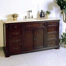 Legion Furniture 60" Solid Wood Sink Chest Vanity Set