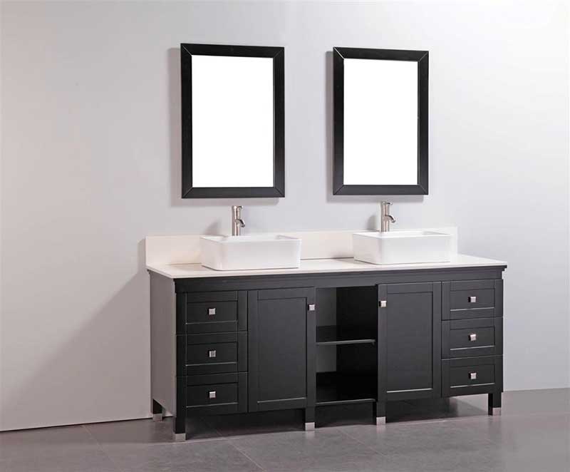 Legion Furniture 72" Bathroom Vanity Set with Mirrors