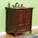 Legion Furniture 32" Solid Wood Single Granite Vanity Set