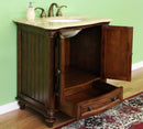 Legion Furniture 32" Solid Wood Single Travertine Vanity Set 3