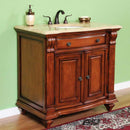Legion Furniture 36" Solid Wood Single Travertine Vanity Set