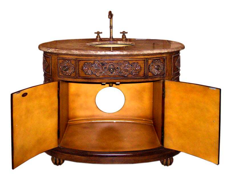 Legion Furniture 42" Sink Vanity - No Faucet Antique Walnut 2
