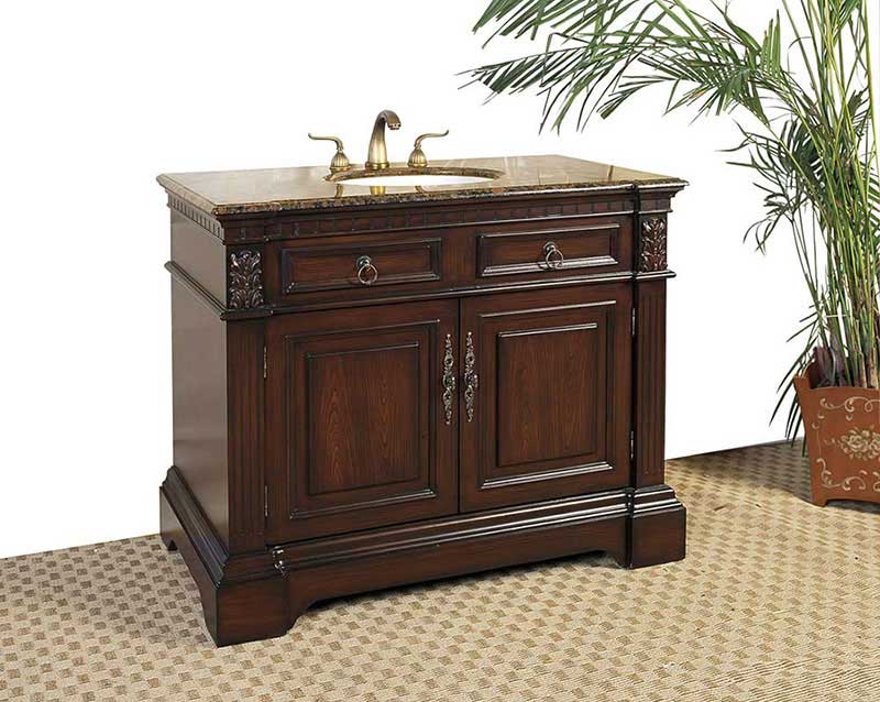 Legion Furniture 42" Sink Vanity - No Faucet Dark Brown