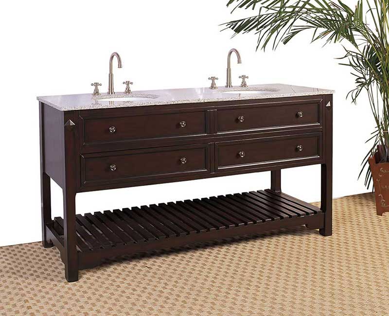 Legion Furniture 68" Sink Vanity - No Faucet Cherry