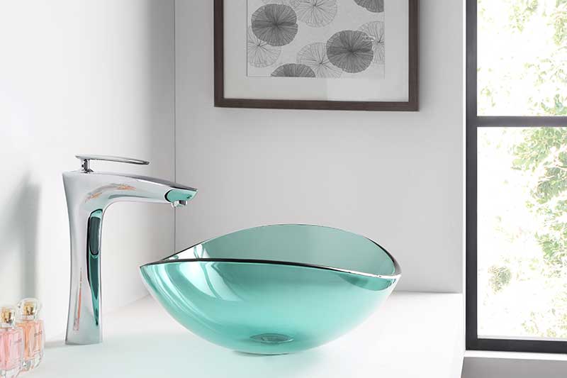 Anzzi Tale Series Deco-Glass Vessel Sink in Lustrous Green LS-AZ8121 7