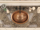 Anzzi Seyhan 19 in. Handmade Drop-in Oval Bathroom Sink in Hammered Copper BS-002 4