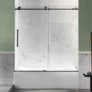 Anzzi Don Series 60 in. x 62 in. Frameless Sliding Tub Door in Matte Black SD-AZ17-01MB 2
