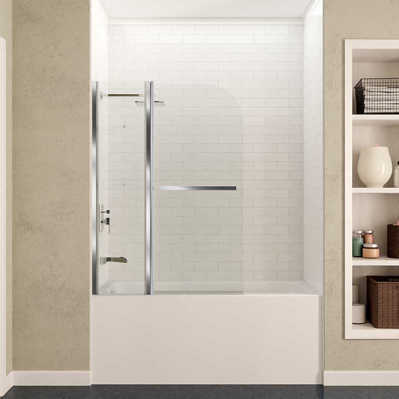 Anzzi Galleon 48 in. x 58 in. Frameless Tub Door with TSUNAMI GUARD in Polished Chrome SD-AZ054-01CH 3