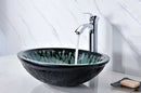 Anzzi Patuvendi Series Deco-Glass Vessel Sink in Lustrous Black LS-AZ8098 2
