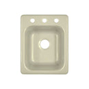 Lyons Industries DKPREP09 Biscuit 16"x20" Single Bowl Acrylic 8" Deep Kitchen Prep Sink with Three Faucet Holes