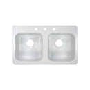 Lyons Industries DKS01A-3.375 Designer White 29"x29" Recreational Vehicle-Mobile Home Acrylic 7.25-Inch Deep Kitchen Sink, Three Hole