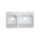 Lyons Industries DKS01C4-3.5 Designer White 33"x19" Manufactured/Mobile Home Acrylic 7.25" Deep Kitchen Sink, Four Hole