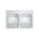 Lyons Industries DKS01DX-TB White Deluxe Dual Bowl Acrylic 10" Deep Kitchen Sink