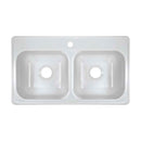 Lyons Industries DKS01J1-3.5 White 33"x19" Manufactured/Mobile Home Acrylic 9" Deep Kitchen Sink, Single Hole