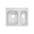 Lyons Industries DKS01K-3.5 Designer White 25 7/8"x21 3/8" Recreational Vehicle-Mobile Home Acrylic Hi-Low Kitchen Sink