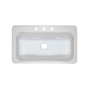 Lyons Industries DKS01SB3 Designer White 33"x19" Single Acrylic 7.25-Inch Deep Kitchen Sink