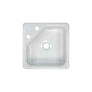 Lyons Industries DKS01SQ2-2.0CLP4 Designer White 15"x15" Recreational Vehicle-Mobile Home Acrylic 5-Inch Deep Kitchen Sink