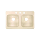 Lyons Industries DKS02A-3.375 Designer Almond 29"x29" Recreational Vehicle-Mobile Home Acrylic 7.25-Inch Deep Kitchen Sink, Three Hole