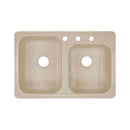 Lyons Industries DKS02Z-TB Almond Gourmet Choice Canadian 31" X 20.5" Dual Offset Bowl 8" Deep Acrylic Kitchen Sink