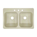 Lyons Industries DKS09DX-TB Biscuit Deluxe Dual Bowl Acrylic 10" Deep Kitchen Sink