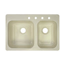 Lyons Industries DKS09P-TB Biscuit Pan Handler Dual Offset Bowl Acrylic Kitchen Sink