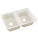 Lyons Industries DKS09Y-3.5 Designer Biscuit Connoisseur Dual High-Low Bowl Acrylic Kitchen Sink