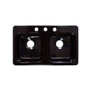 Lyons Industries DKS22A-3.375 Designer Black 29"x29" Recreational Vehicle-Mobile Home Acrylic 7.25-Inch Deep Kitchen Sink, Three Hole