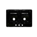 Lyons Industries DKS22DX-TB Black Deluxe Dual Bowl Acrylic 10" Deep Kitchen Sink