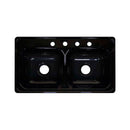 Lyons Industries DKS22J4-3.5 Black 33"x19" Manufactured/Mobile Home Acrylic 9" Deep Kitchen Sink, Four Hole