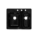 Lyons Industries DKS22K-3.5 Designer Black 25 7/8"x21 3/8" Recreational Vehicle-Mobile Home Acrylic Hi-Low Kitchen Sink