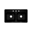 Lyons Industries DKS22Q-TB Black 33"x19" Manufactured/Mobile Home Acrylic 6" Deep Kitchen Sink, Three Hole