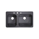 Lyons Industries DKS64C-3.5 Designer Metallic Silver 33"x19" Manufactured/Mobile Home Acrylic 7.25" Deep Kitchen Sink, three Hole