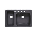 Lyons Industries DKS64HL-TB Designer Metallic Silver Soprano Dual High-Low Bowl Acrylic Kitchen Sink