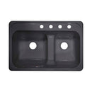 Lyons Industries DKS64LD-3.5 Chef Select Metallic Silver Dual Bowl Low Dam Acrylic Kitchen Sink