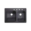 Lyons Industries DKS64P-TB Metallic Silver Pan Handler Dual Offset Bowl Acrylic Kitchen Sink