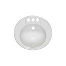 Lyons Industries DLAV01-17 White 17"x14" Acrylic 6" Deep Lavatory Drop-In Sink with Molded Soap Dishes