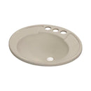 Lyons Industries DLAV02-17 Almond 17"x14" Acrylic 6" Deep Lavatory Drop-In Sink with Molded Soap Dishes