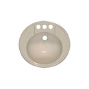 Lyons Industries DLAV02-19 Almond 19.5"x17" Acrylic 6" Deep Lavatory Drop-In Sink with Molded Soap Dishes