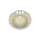 Lyons Industries DLAV09-17 Biscuit 17"x14" Acrylic 6" Deep Lavatory Drop-In Sink with Molded Soap Dishes
