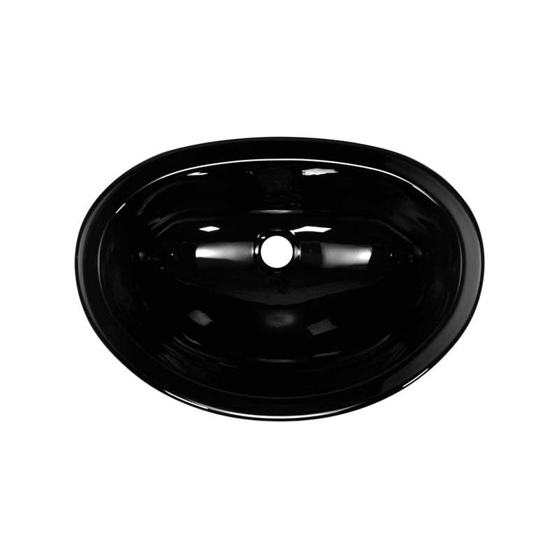 Lyons Industries DLAV22-15 Black 17.5"x12.25" Single Bowl Acrylic 6" Deep Lavatory Sink Undermount or Drop-In