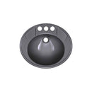 Lyons Industries DLAV64-17 Metallic Silver 17"x14" Acrylic 6" Deep Lavatory Drop-In Sink with Molded Soap Dishes