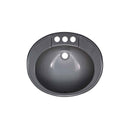 Lyons Industries DLAV64-19 Metallic Silver 19.5"x17" Acrylic 6" Deep Lavatory Drop-In Sink with Molded Soap Dishes