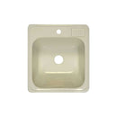 Lyons Industries DLT09 Biscuit Acrylic Self-Rimming Laundry Tub, 20" X 25" with Extra 12" Deep Sink